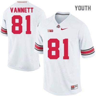 Ohio State Buckeyes Youth Nick Vannett #81 White Authentic Nike College NCAA Stitched Football Jersey VL19Q17YI